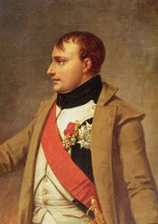 Detail van Napoleon die Francis II ontmoet na de Slag bij Austerlitz, ca. 1812